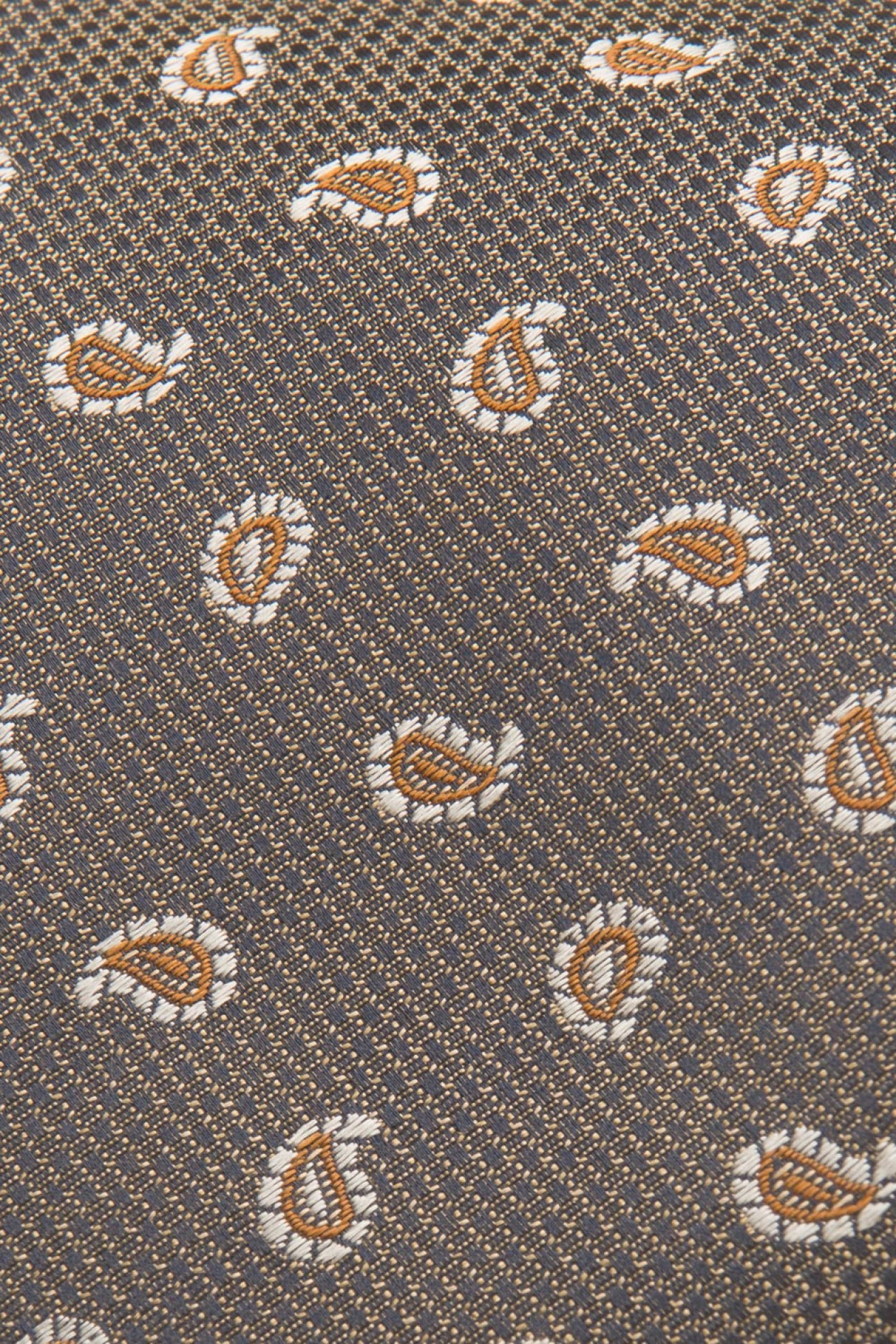 Corbata de seda con estampado de cornucopias