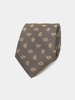 Corbata de seda con estampado de cornucopias