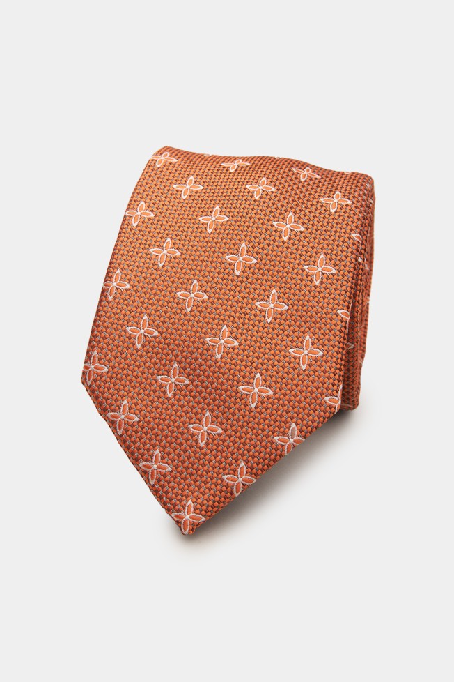 Corbata con estampado de flores