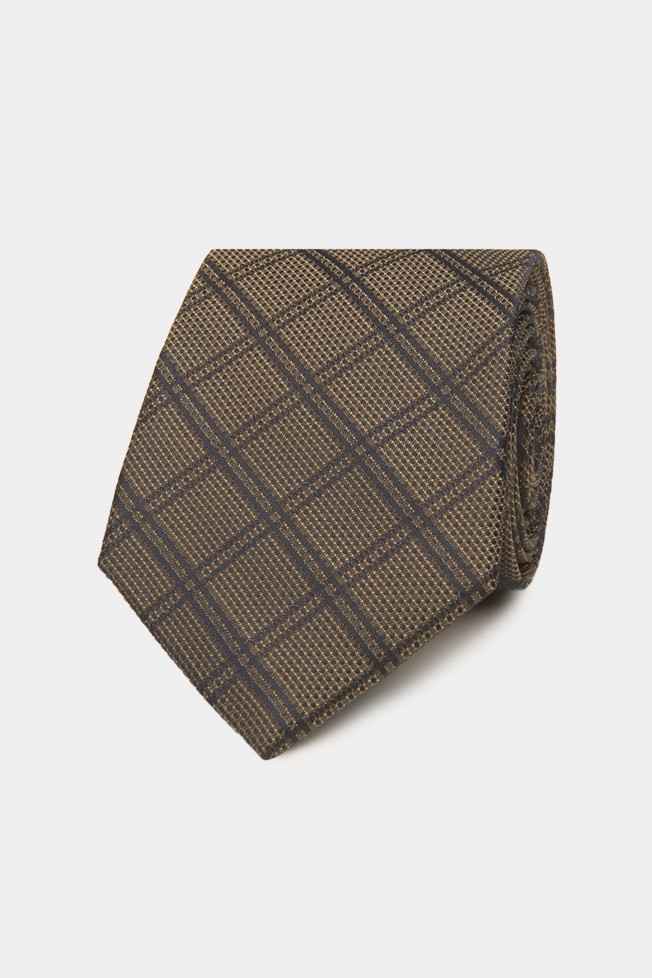 Corbata de seda a cuadros