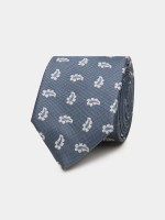 Corbata de seda con motivo de cornucopia 