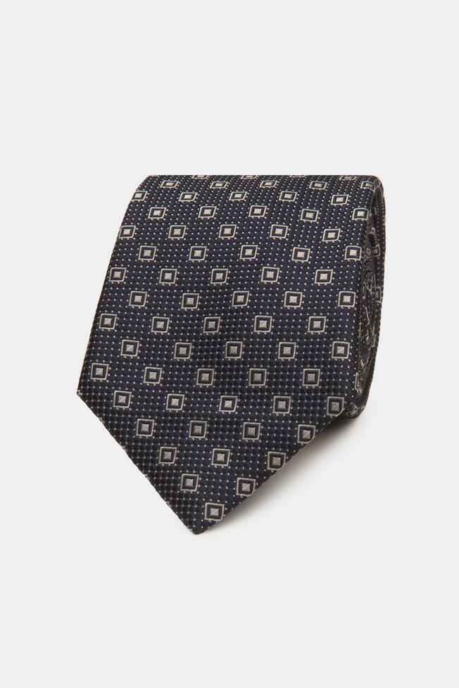 Corbata de seda estampada
