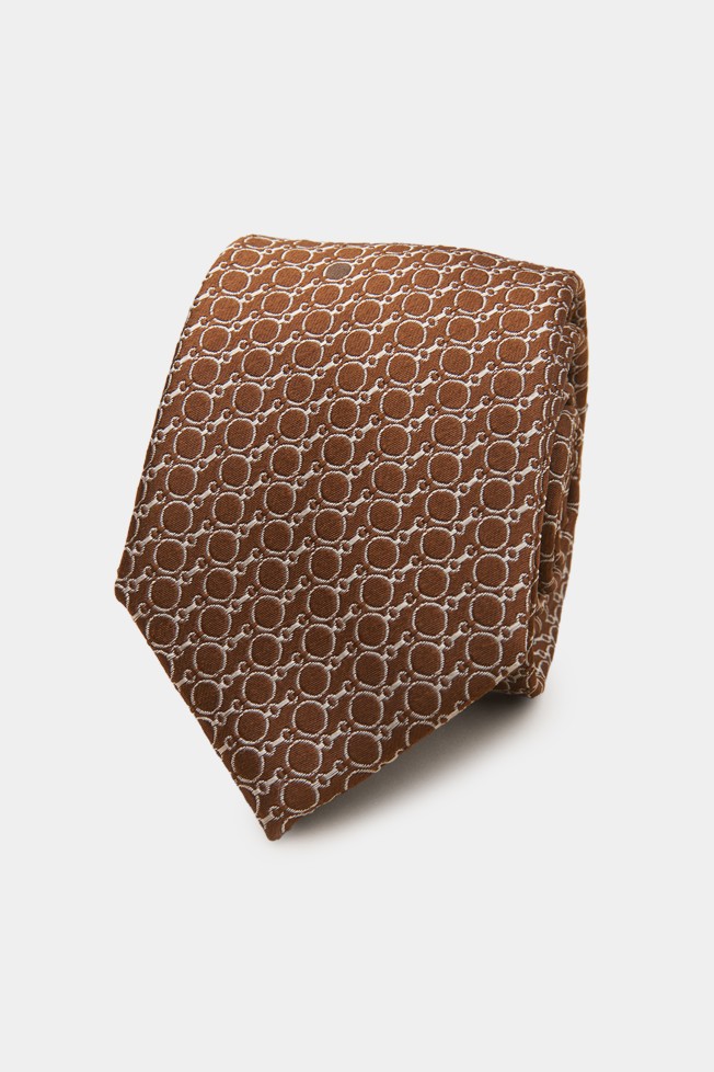 Corbata de seda estampada