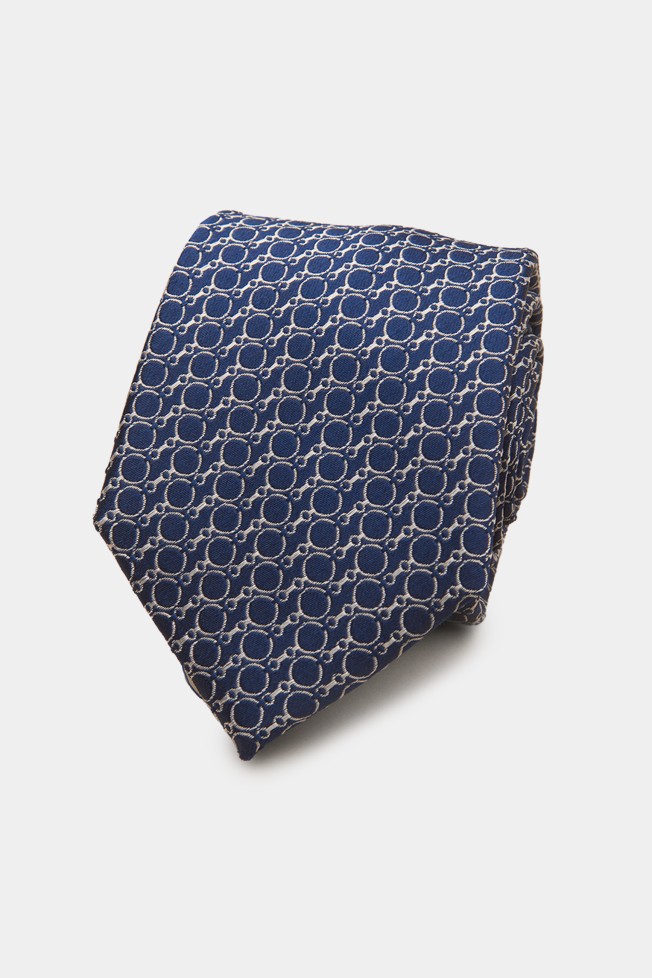 Corbata de seda estampada