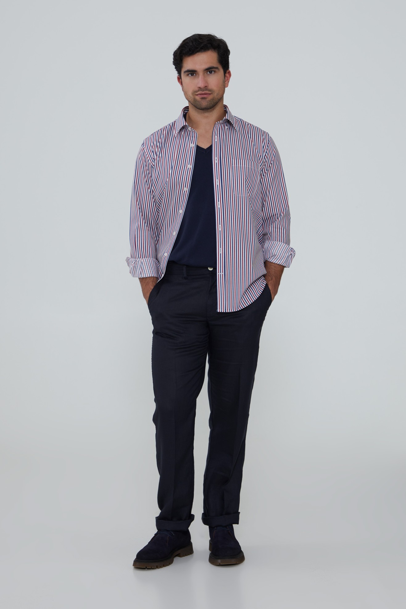 Camisa regular fit �s riscas