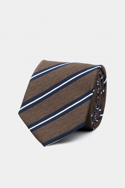 Textured striped tie