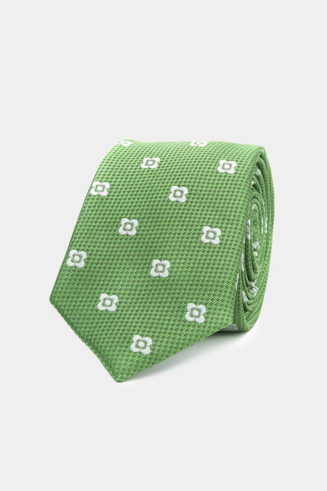 Corbata con estampado de flores