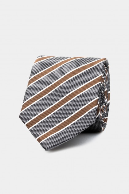 Corbata con estampado de rayas