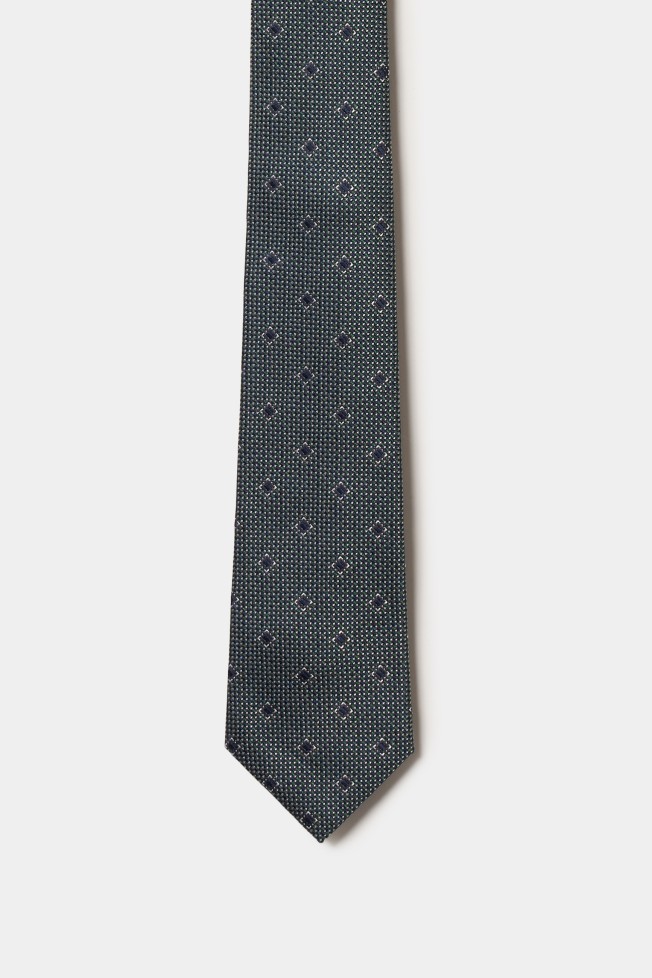 Corbata de seda con motivo de cuadros 