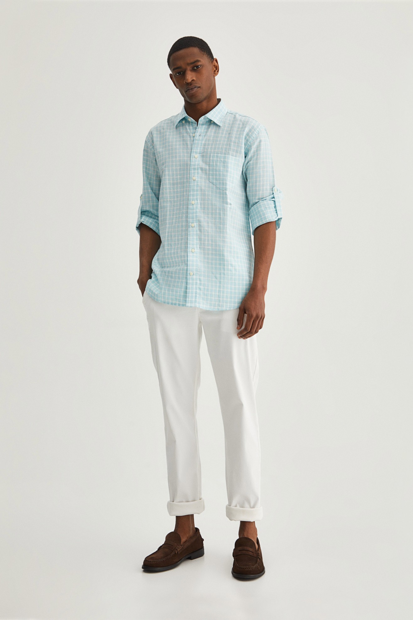 Camisa linho regular fit