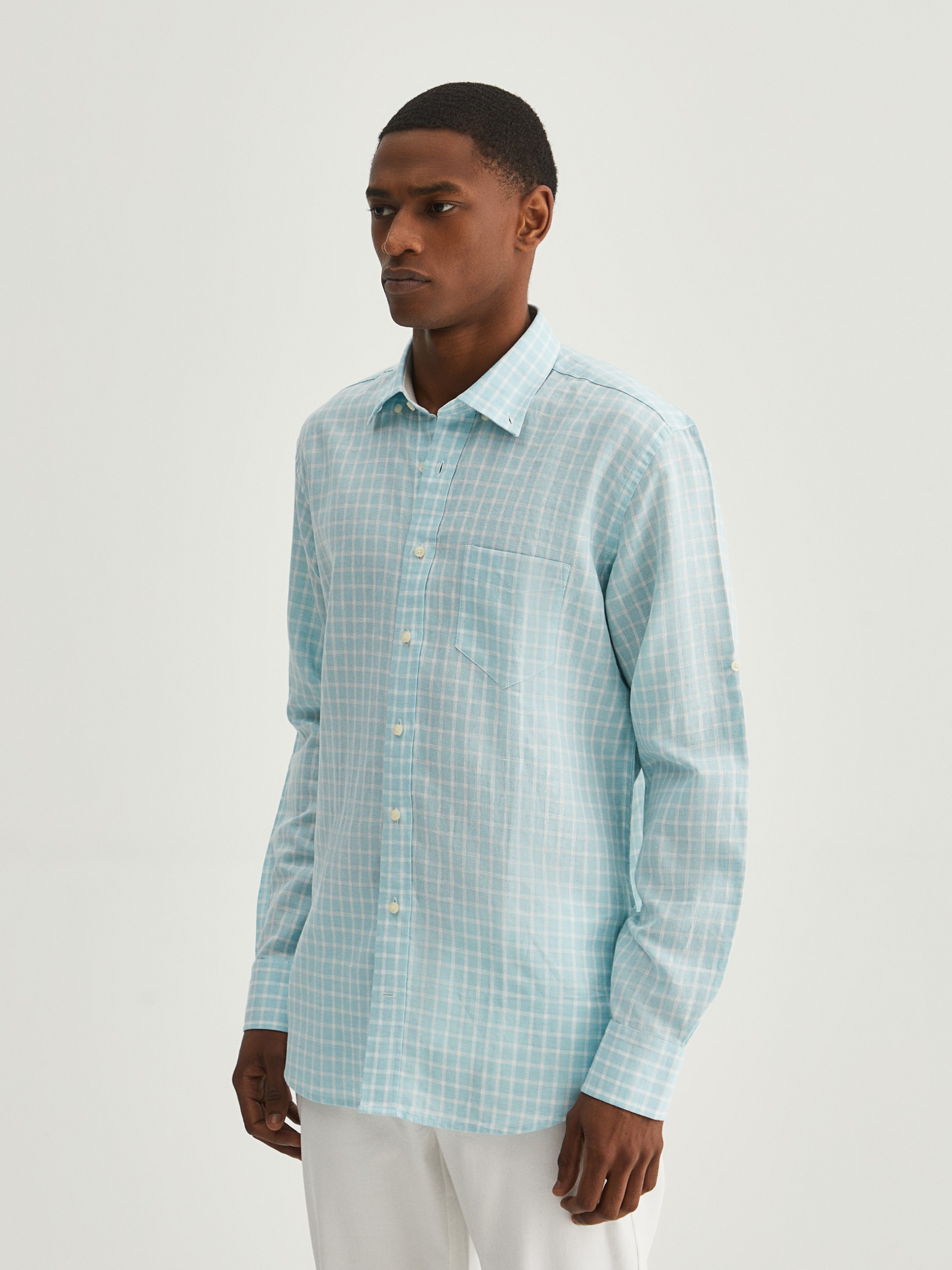 Camisa de lino regular fit