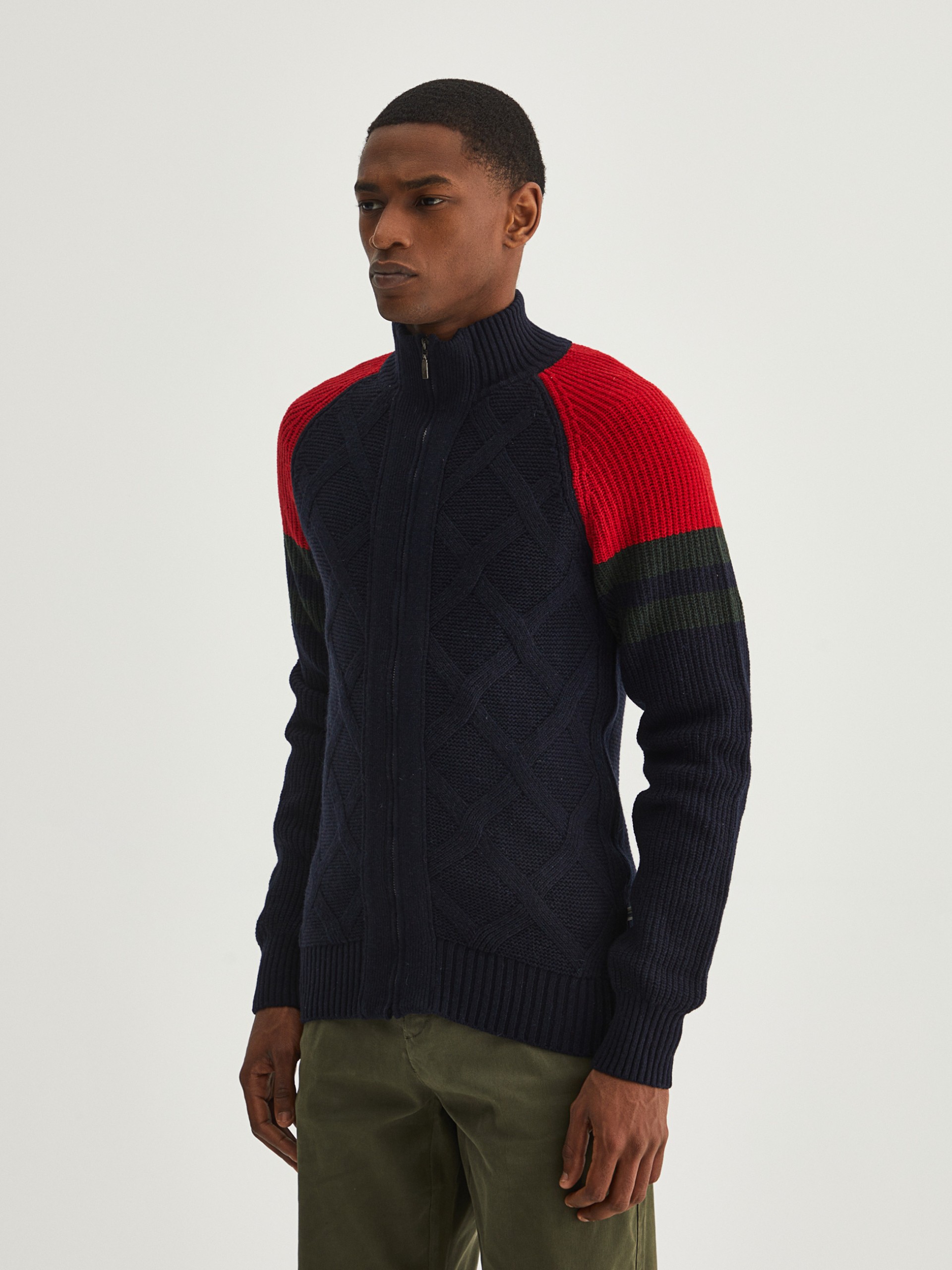 Chaqueta de punto con cremallera