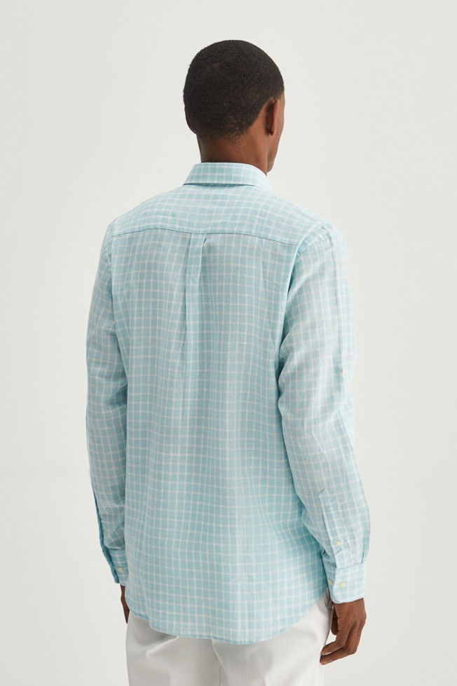 Camisa de lino regular fit Camisa de lino regular fit