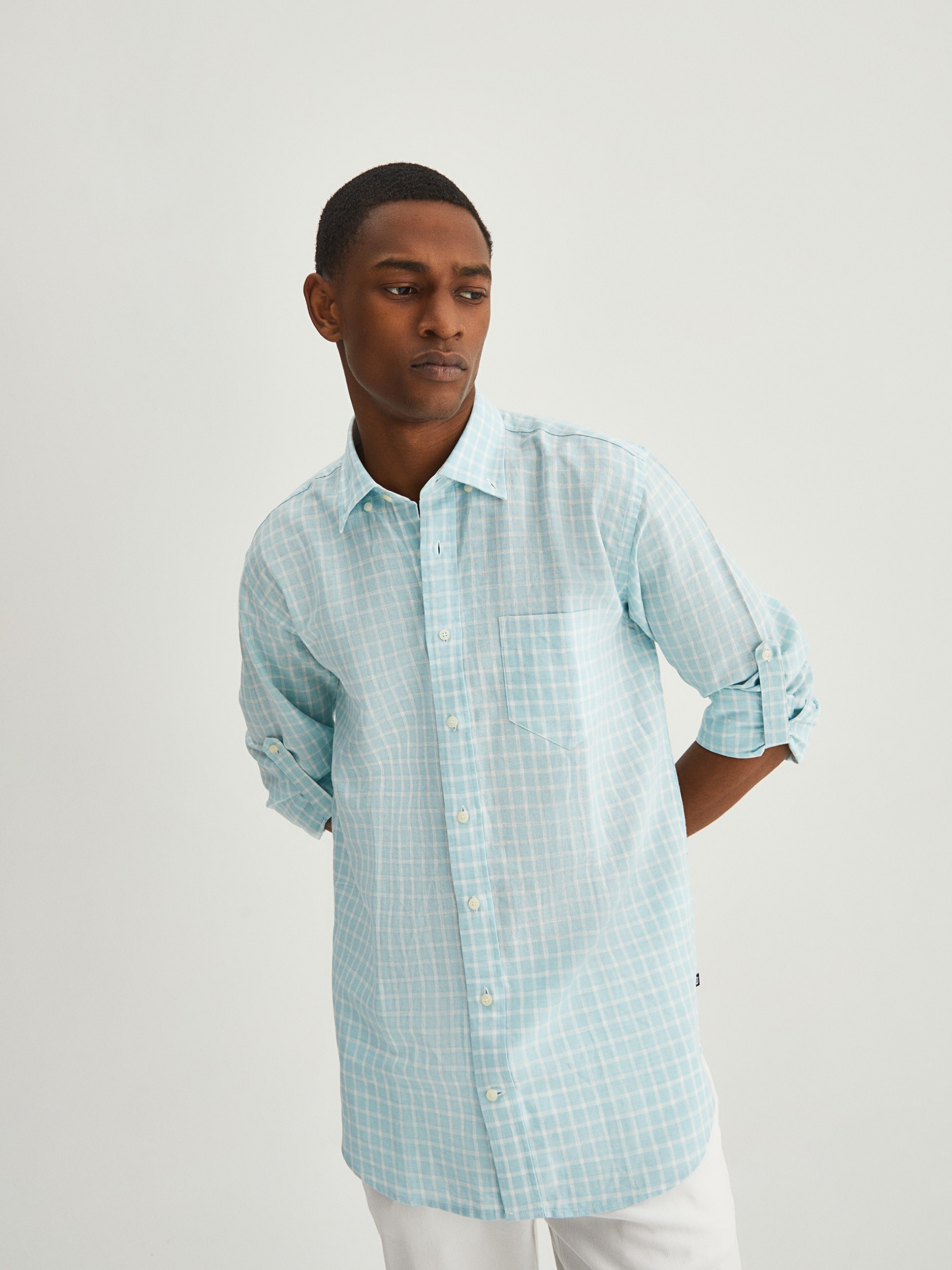 Camisa de lino regular fit