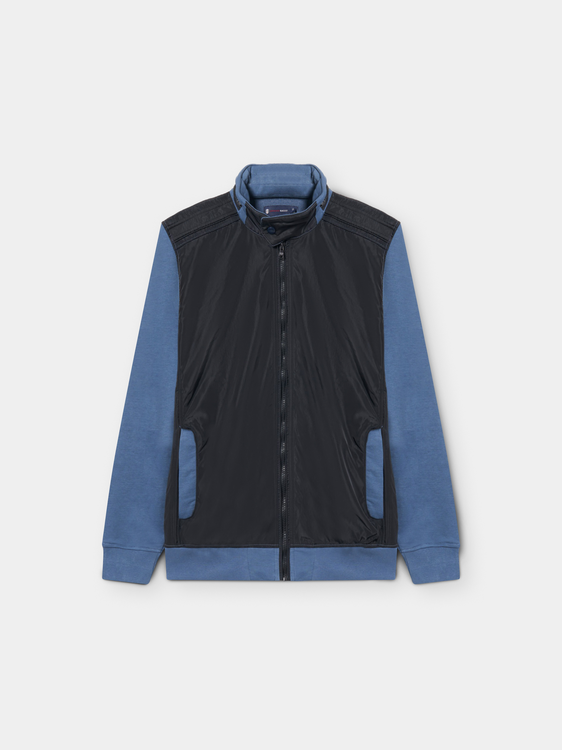 Abrigo combinado cuello vuelto