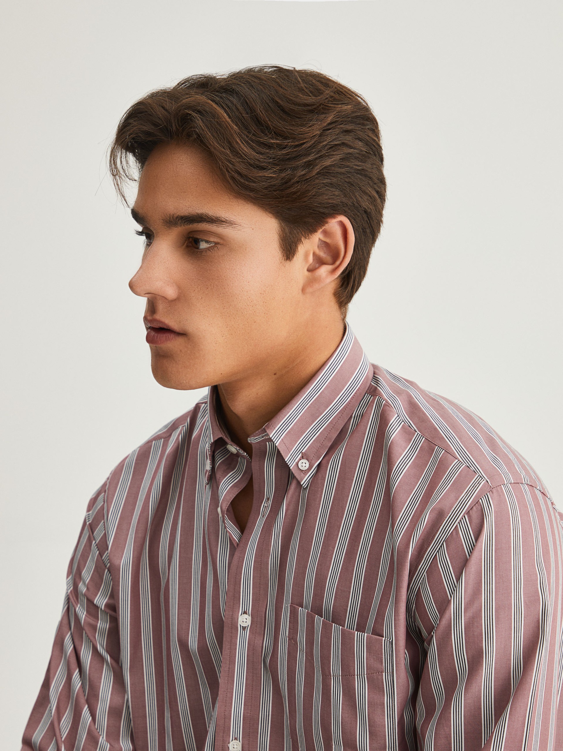 Camisa a rayas regular fit