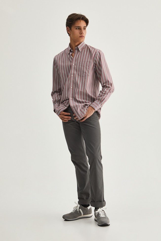 Camisa s riscas regular fit