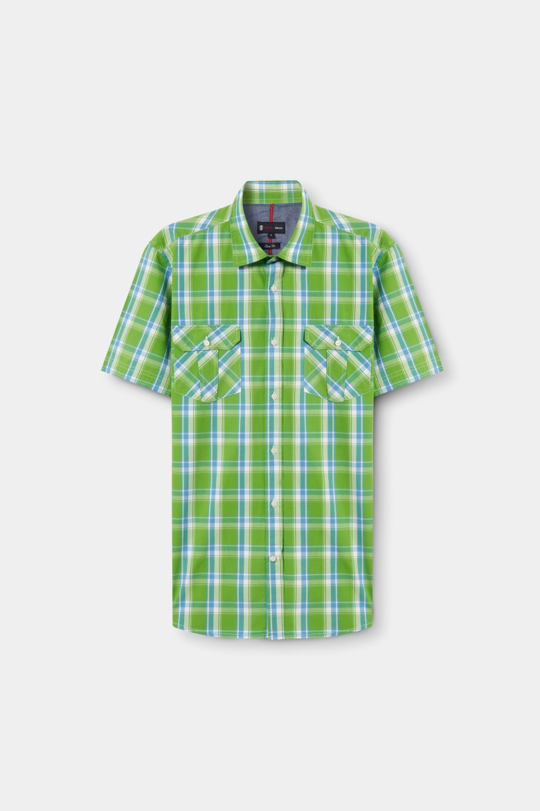 Camisa xadrez slim fit manga curta 1137352H256002_640 Giovanni