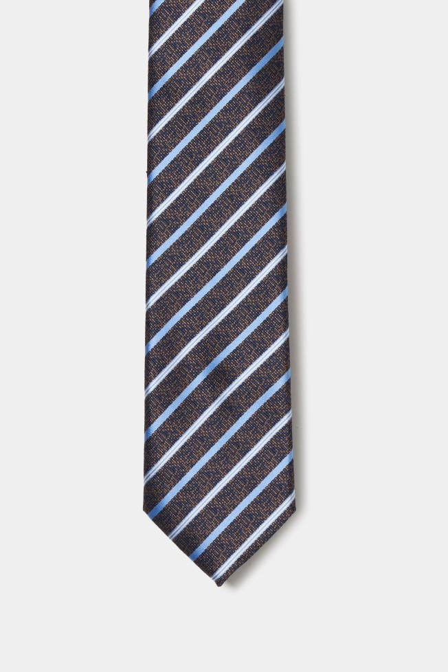 Corbata con estampado de rayas