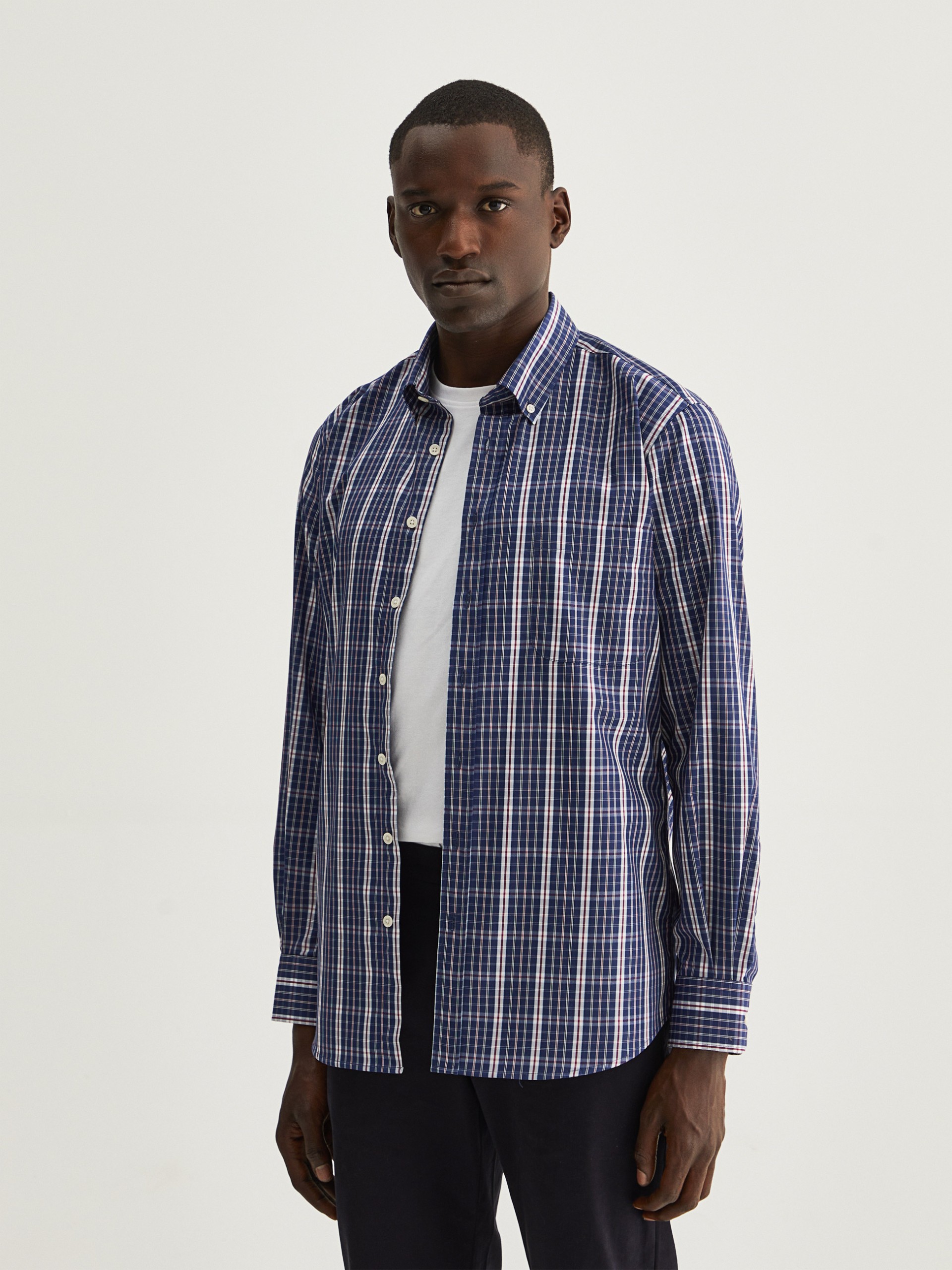 Camisa regular fit a cuadros