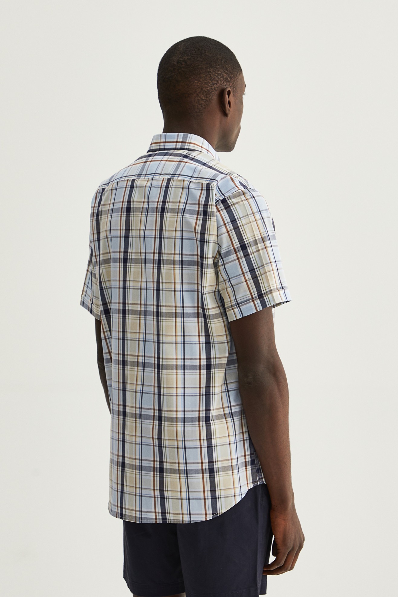 Camisa xadrez manga curta