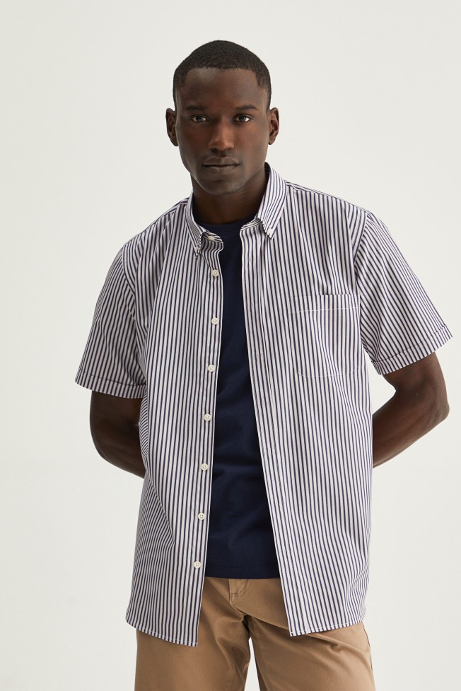 Camisa de riscas regular fit