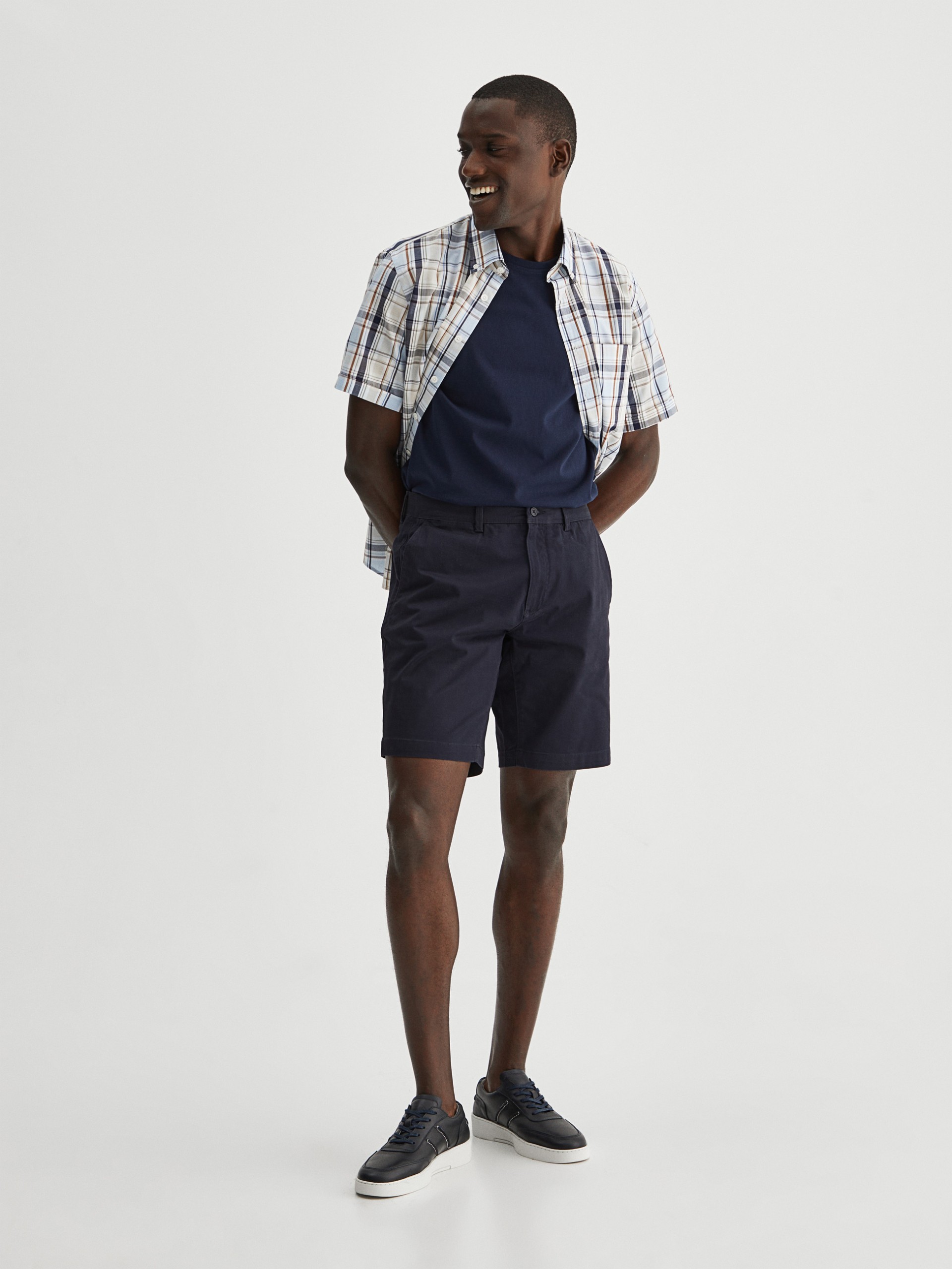 Camisa a cuadros de manga corta