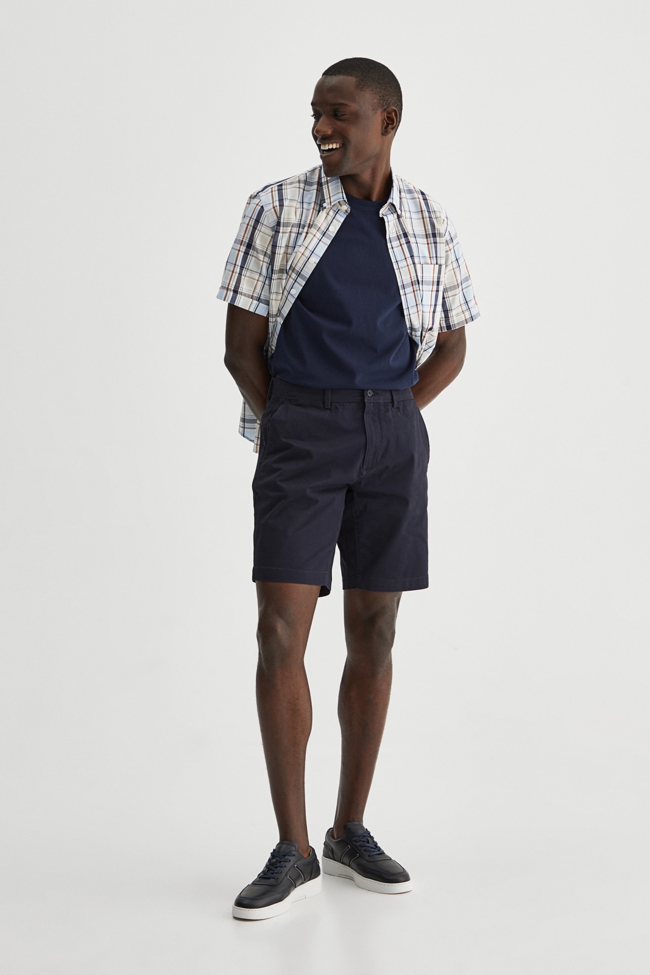 Camisa xadrez manga curta