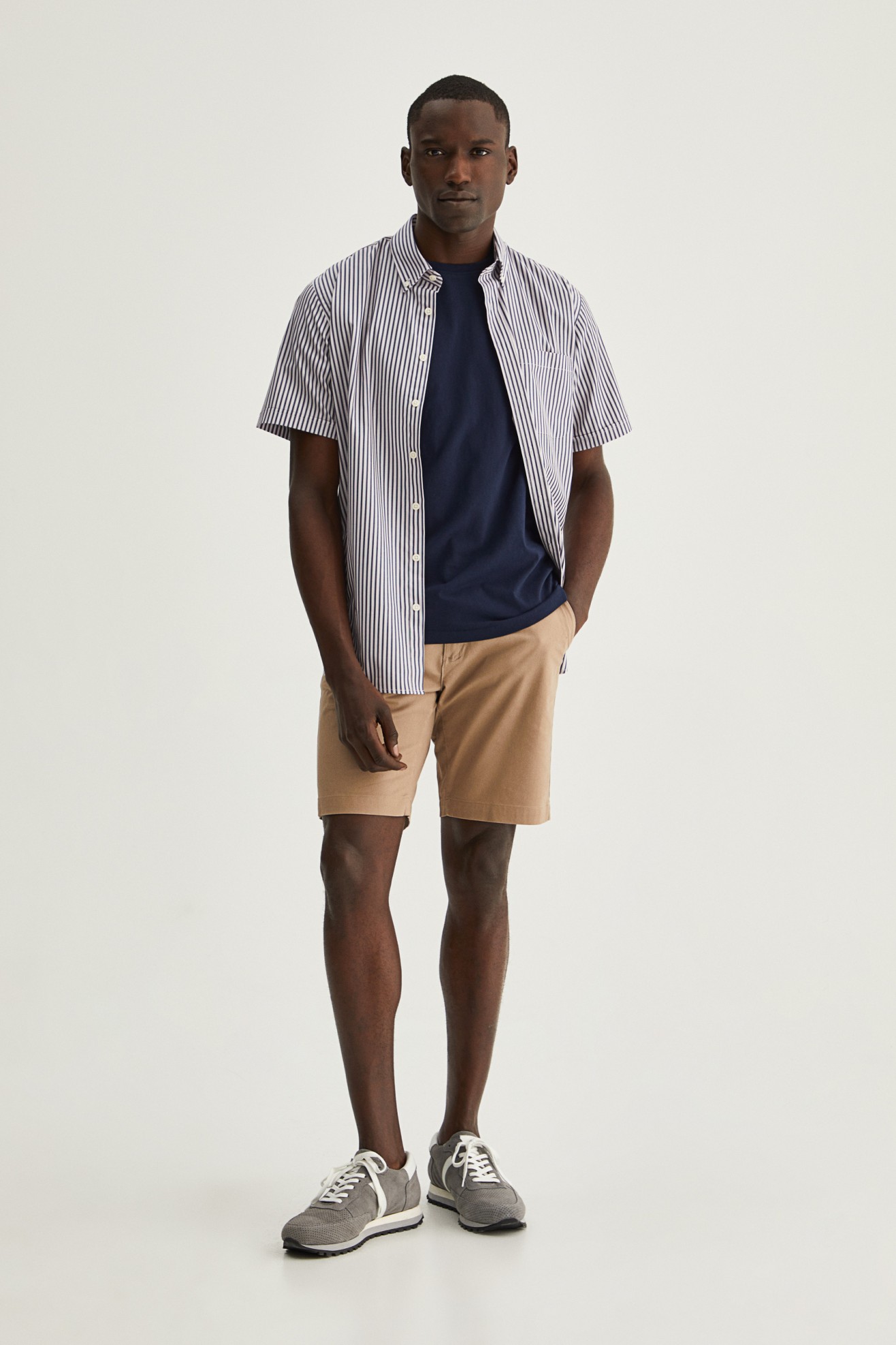 Camisa de riscas regular fit