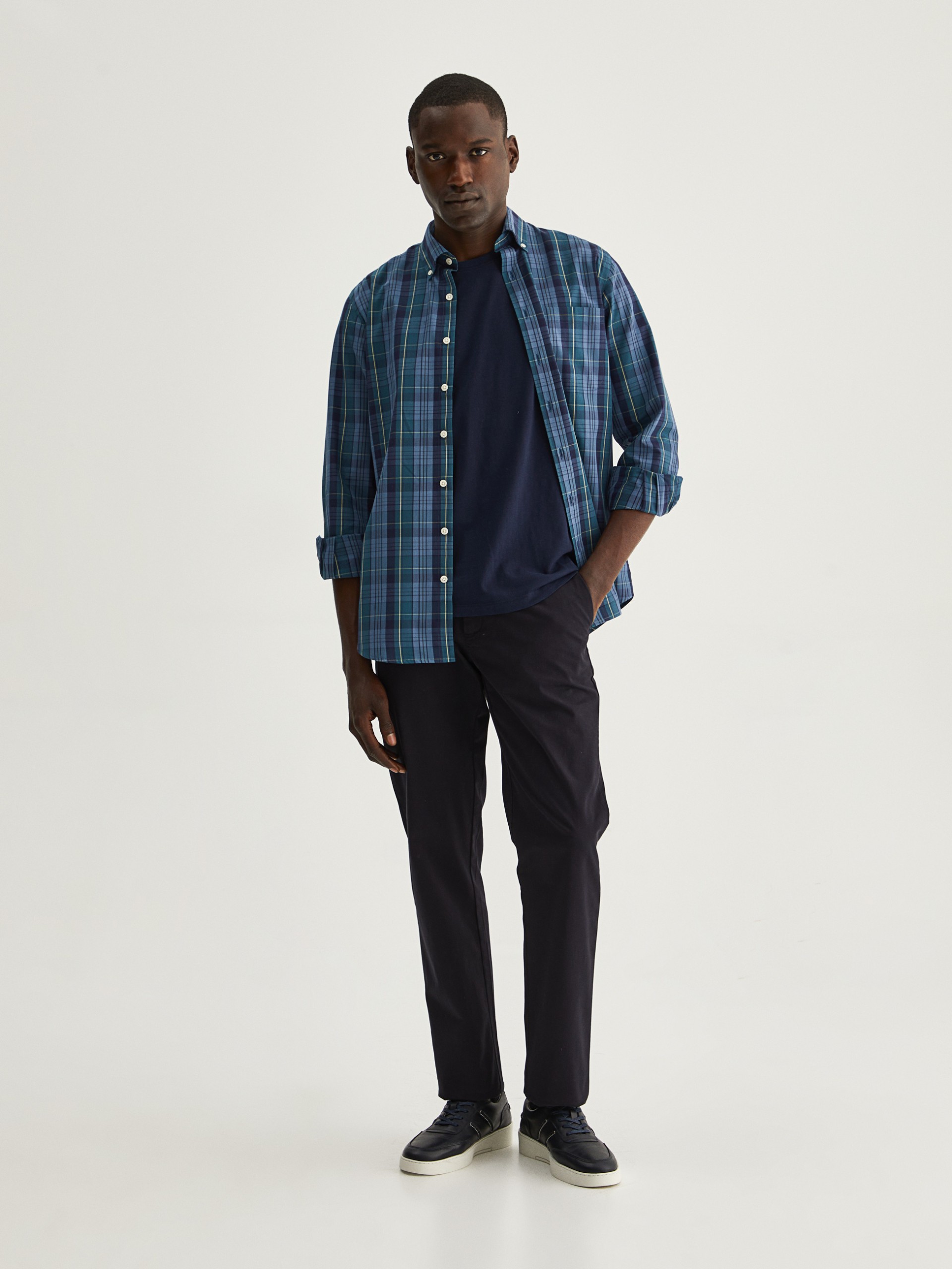 Camisa regular fit a cuadros