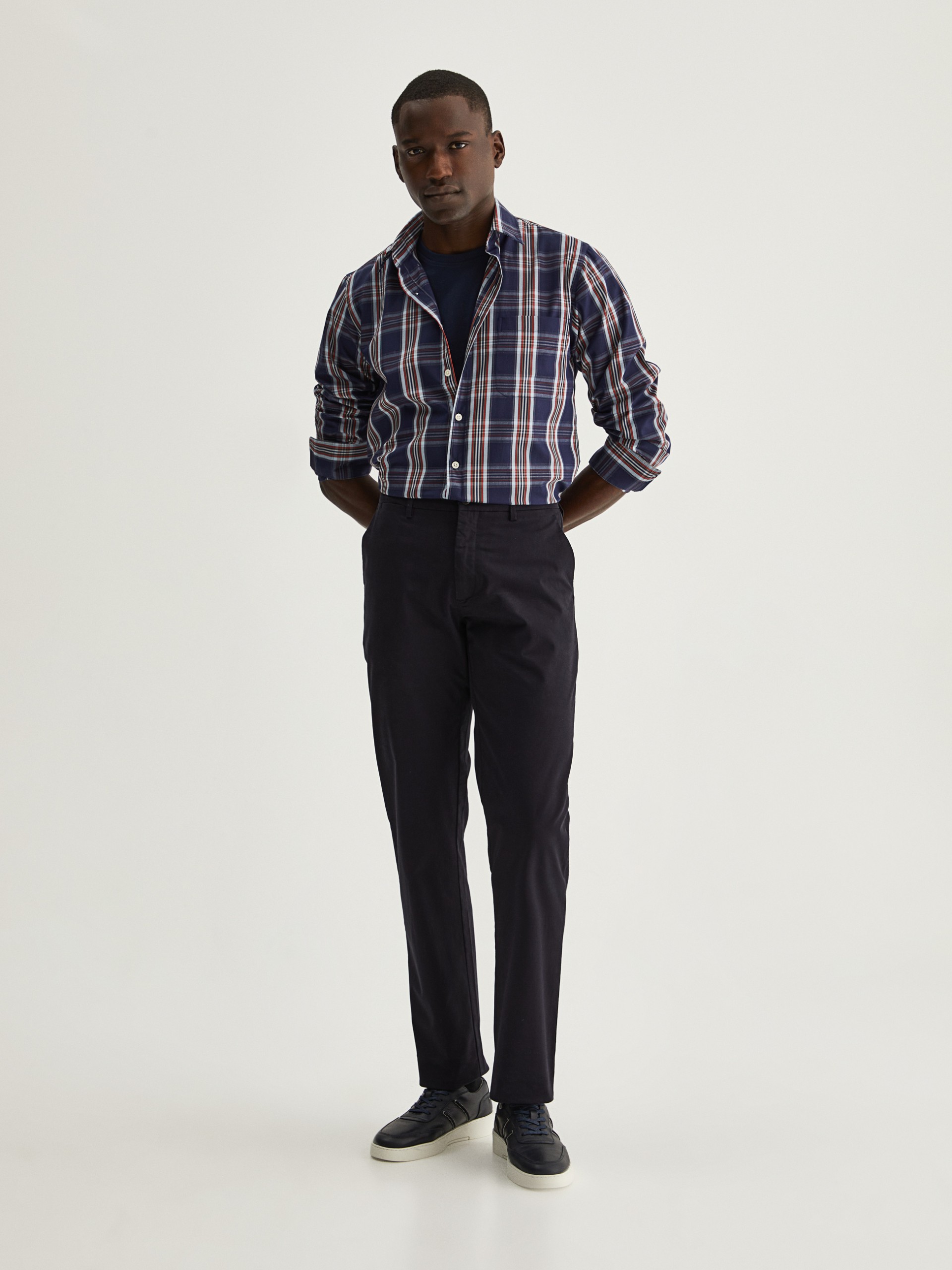 Camisa regular fit a cuadros