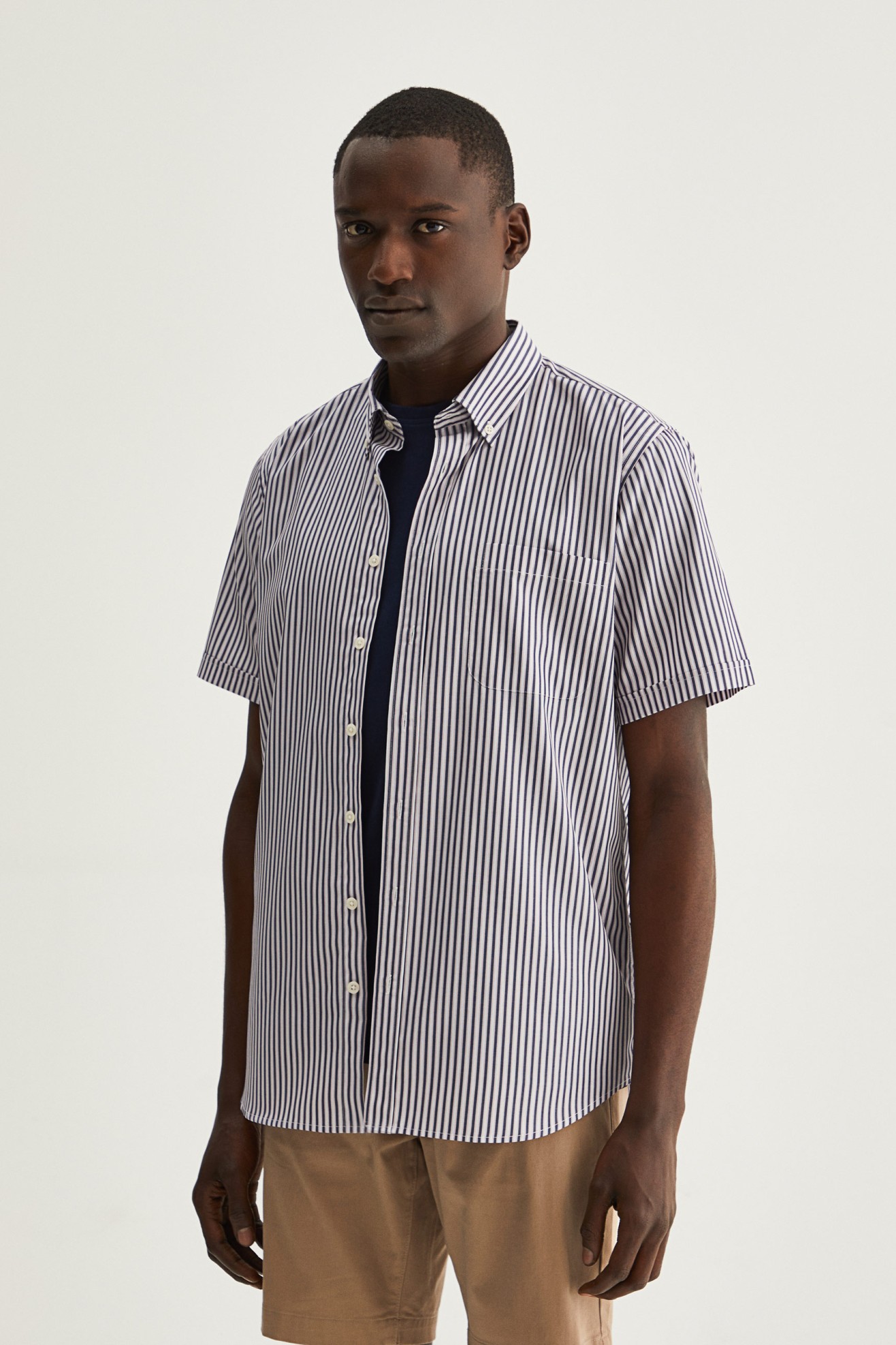 Camisa de riscas regular fit