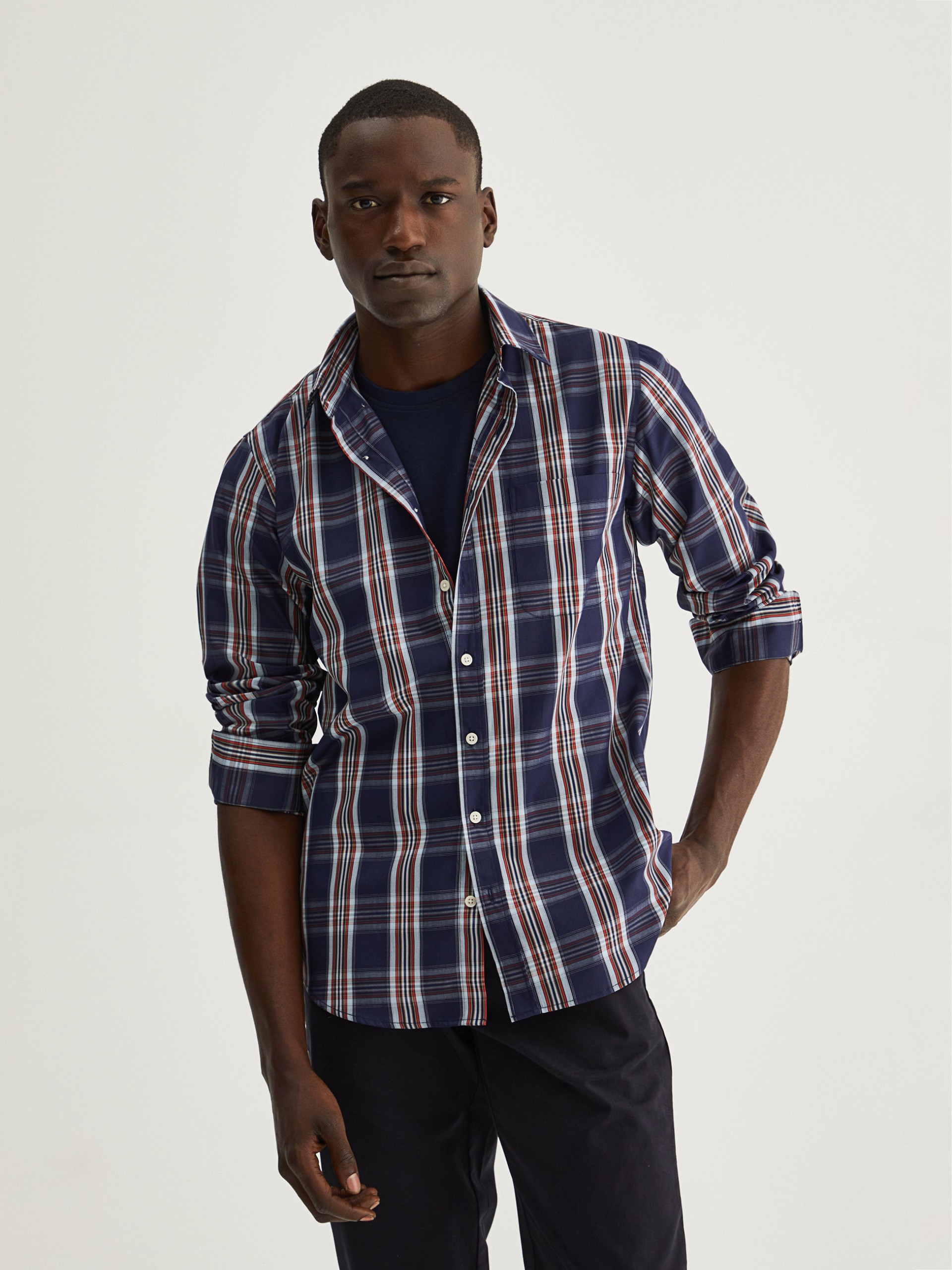 Camisa regular fit a cuadros
