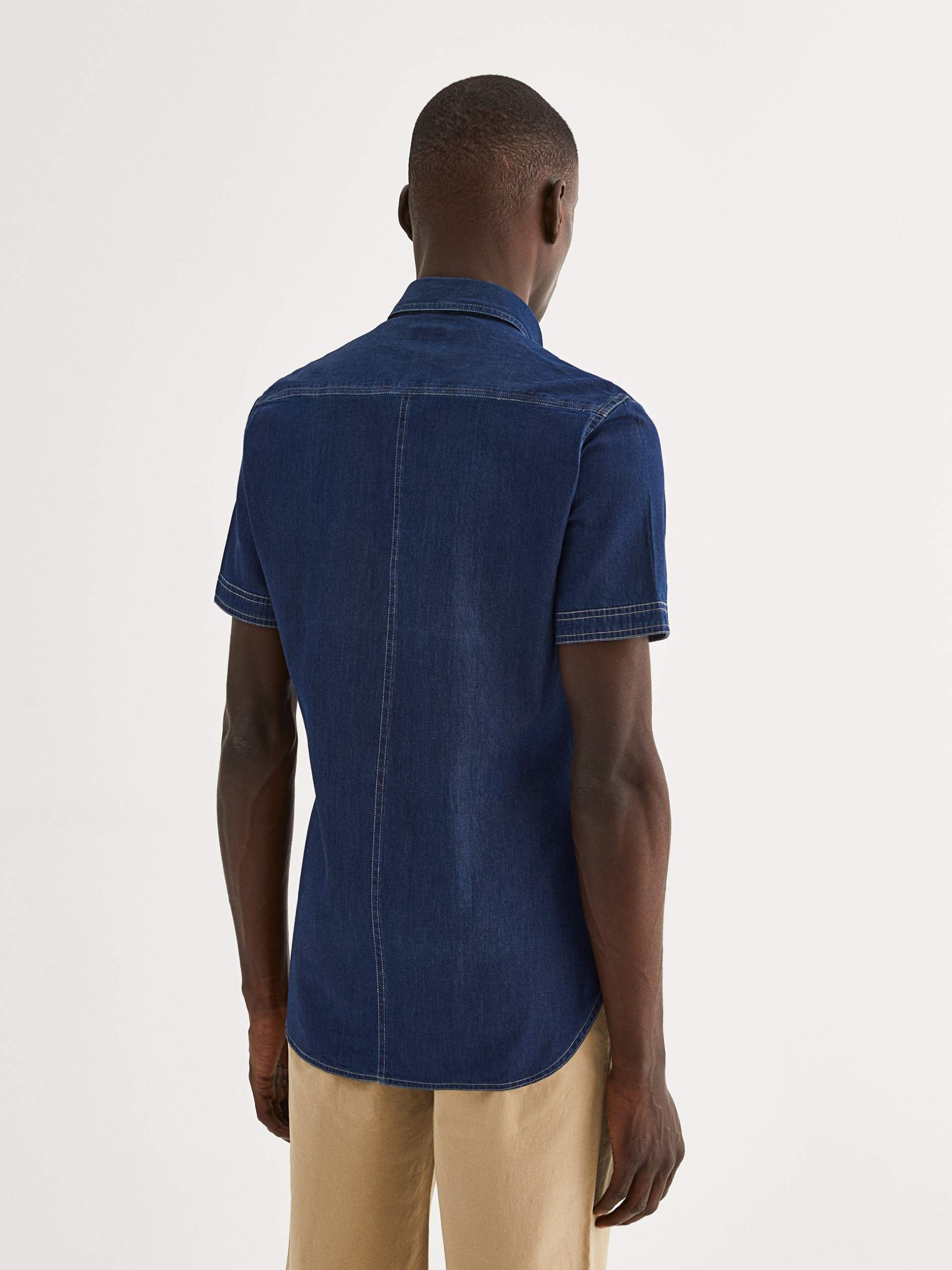 Camisa manga mediana slim fit