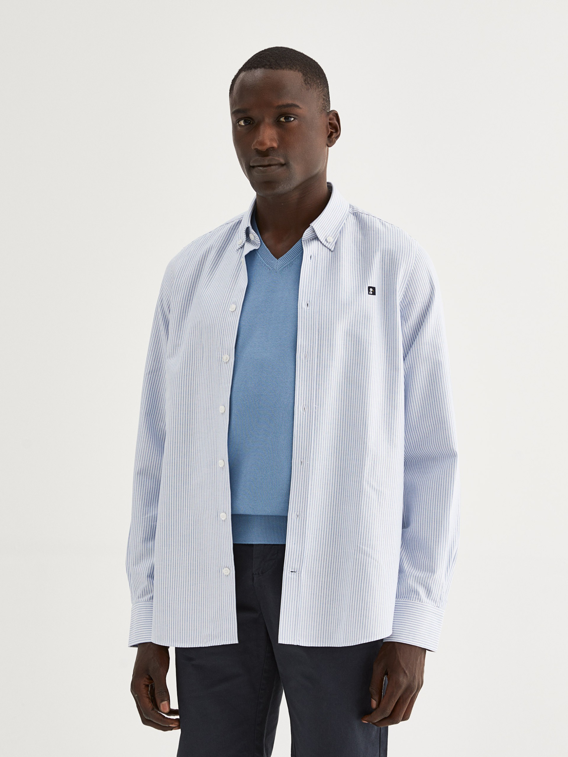 Camisa slim fit oxford