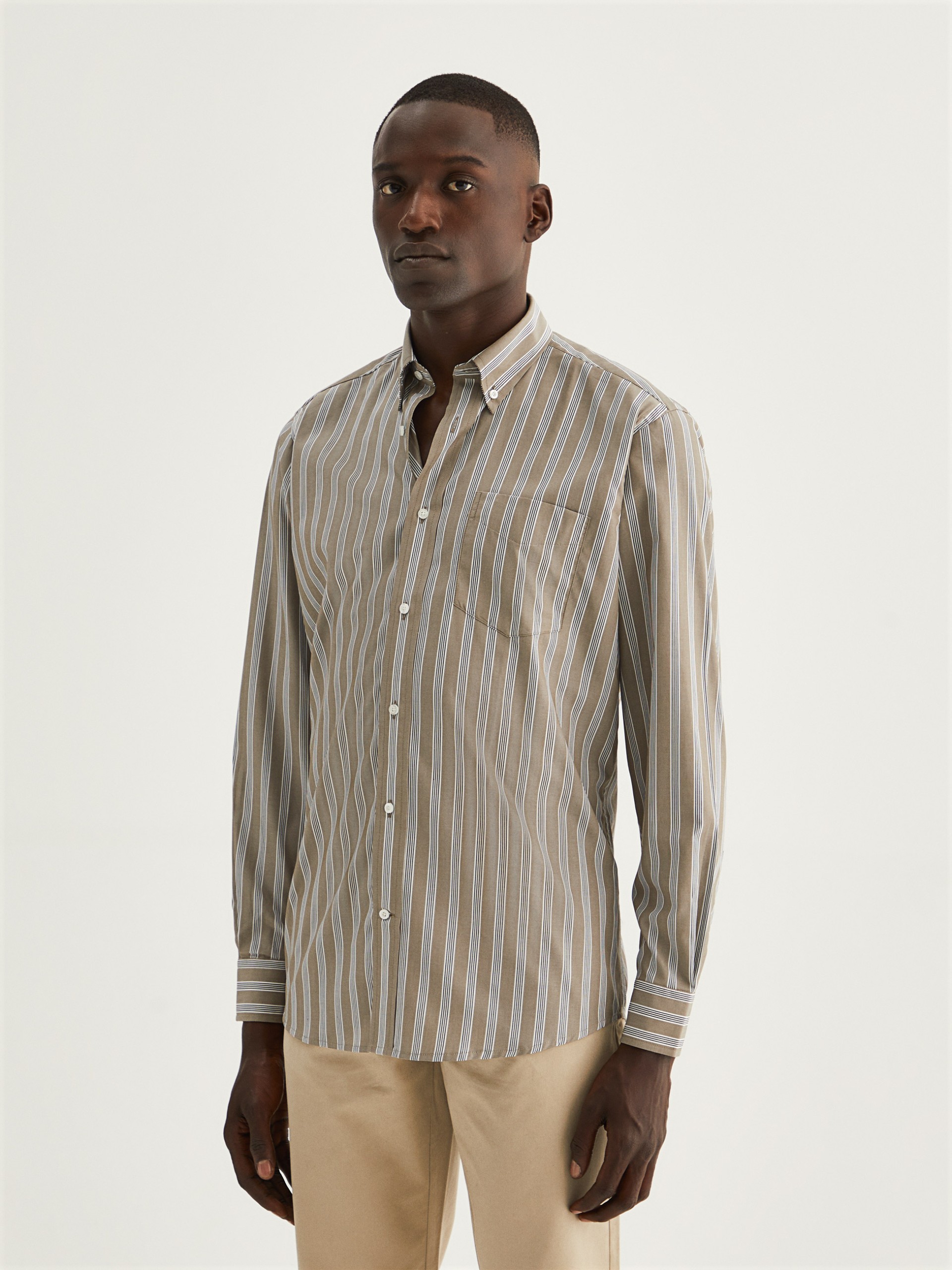 Camisa a rayas regular fit