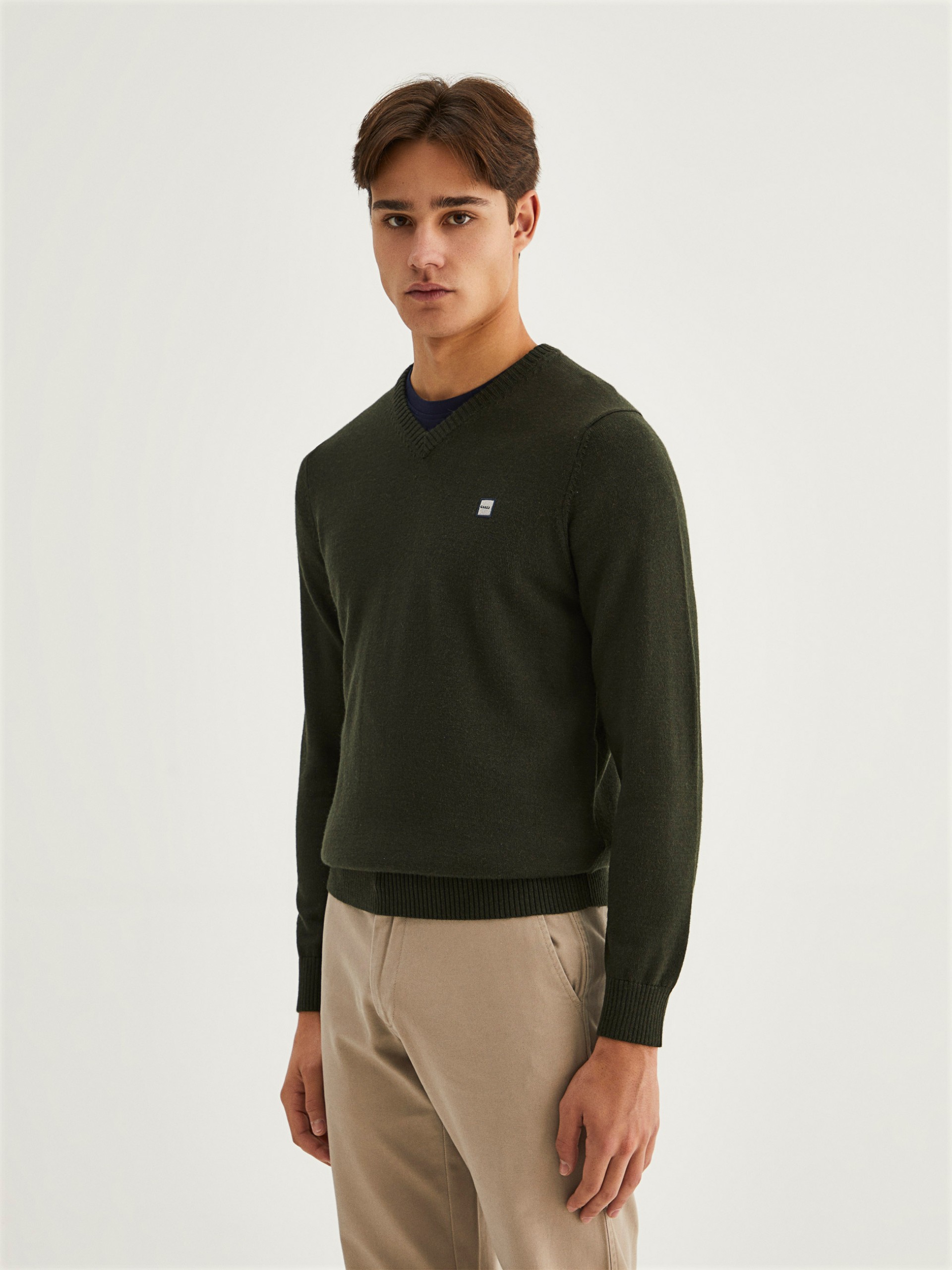 Jersey con cuello de pico