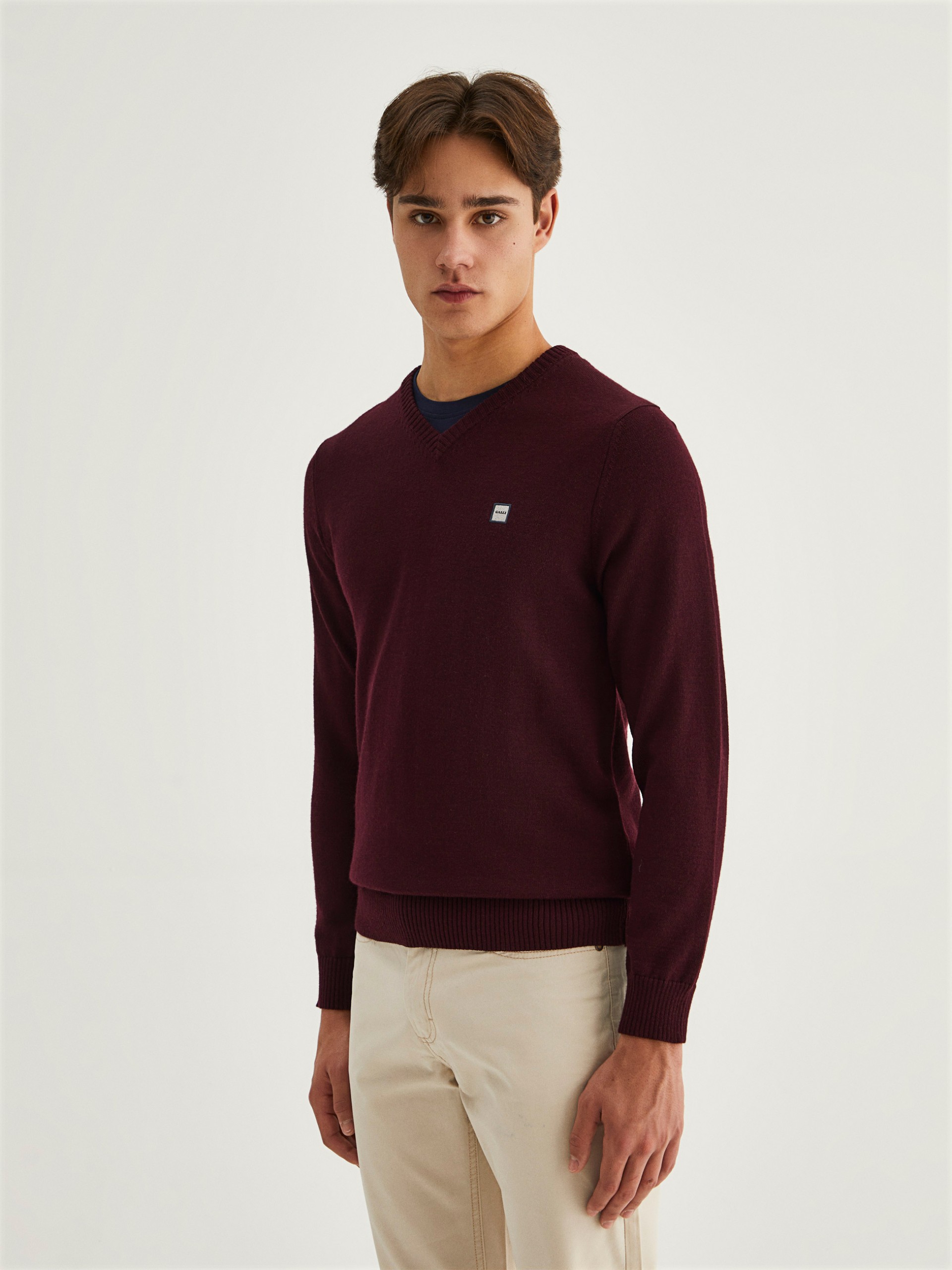 Jersey con cuello de pico