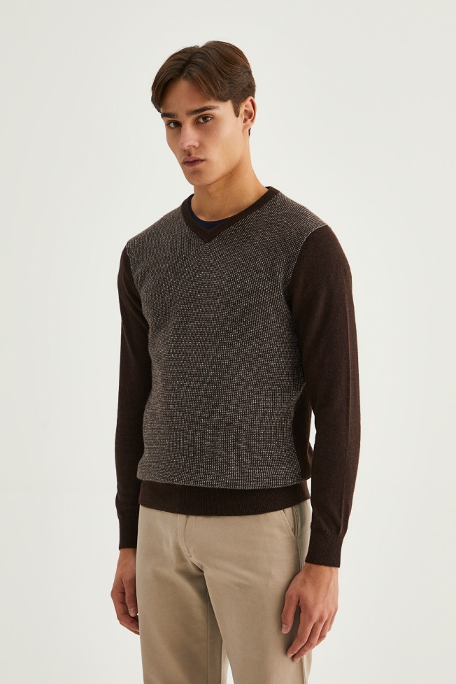 Jersey con cuello de pico