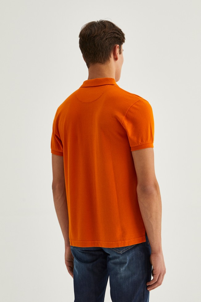 Polo piqu manga curta