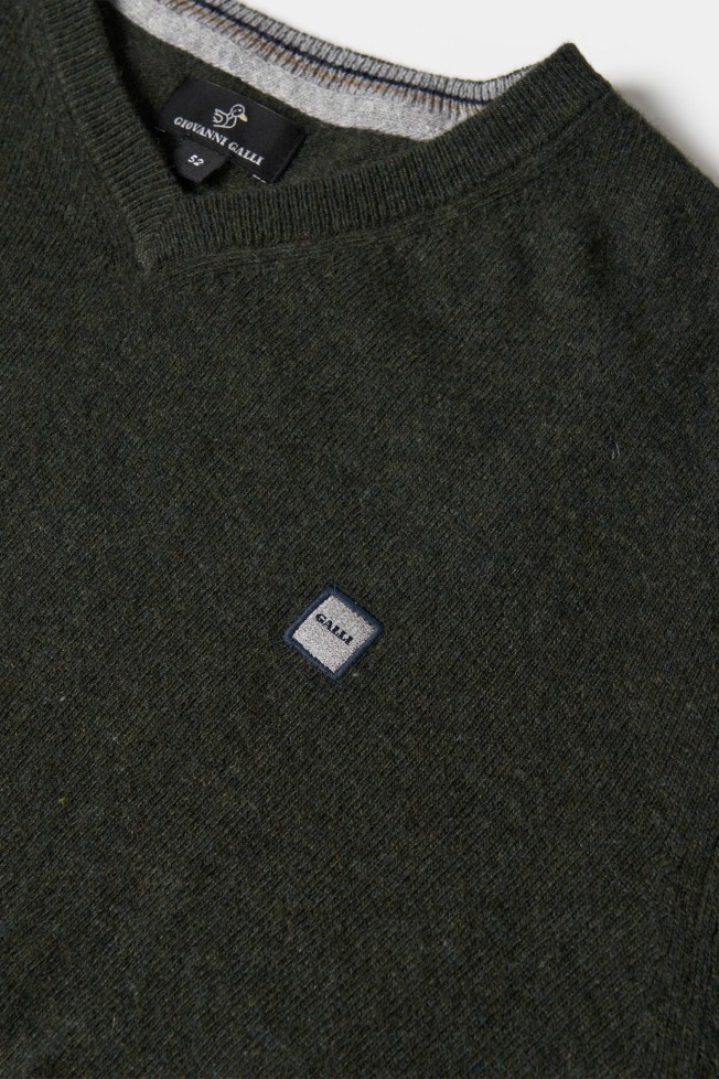 Pullover com decote em V Pullover com decote em V