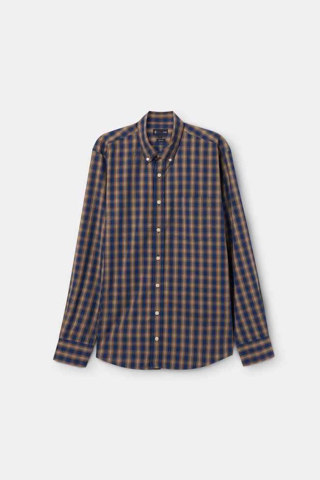 Camisa slim fit a cuadros 