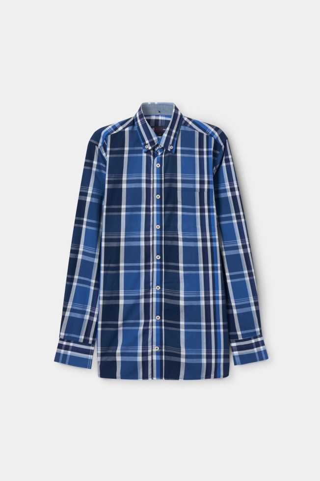 camisa slim fit a cuadros