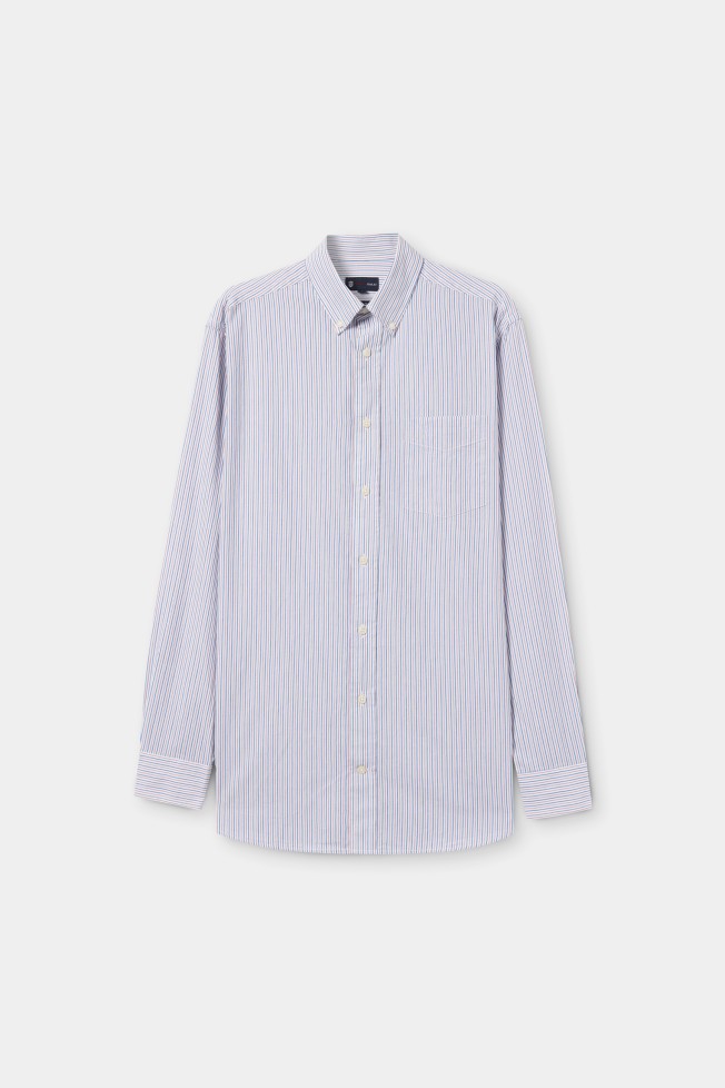 Camisa s riscas regular fit