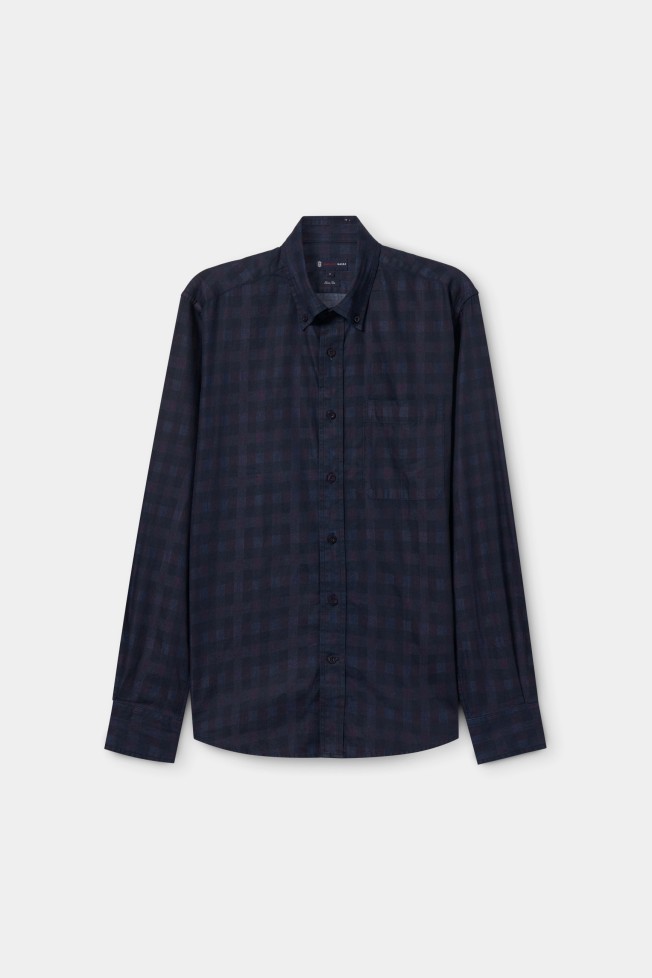 Camisa slim fit a cuadros