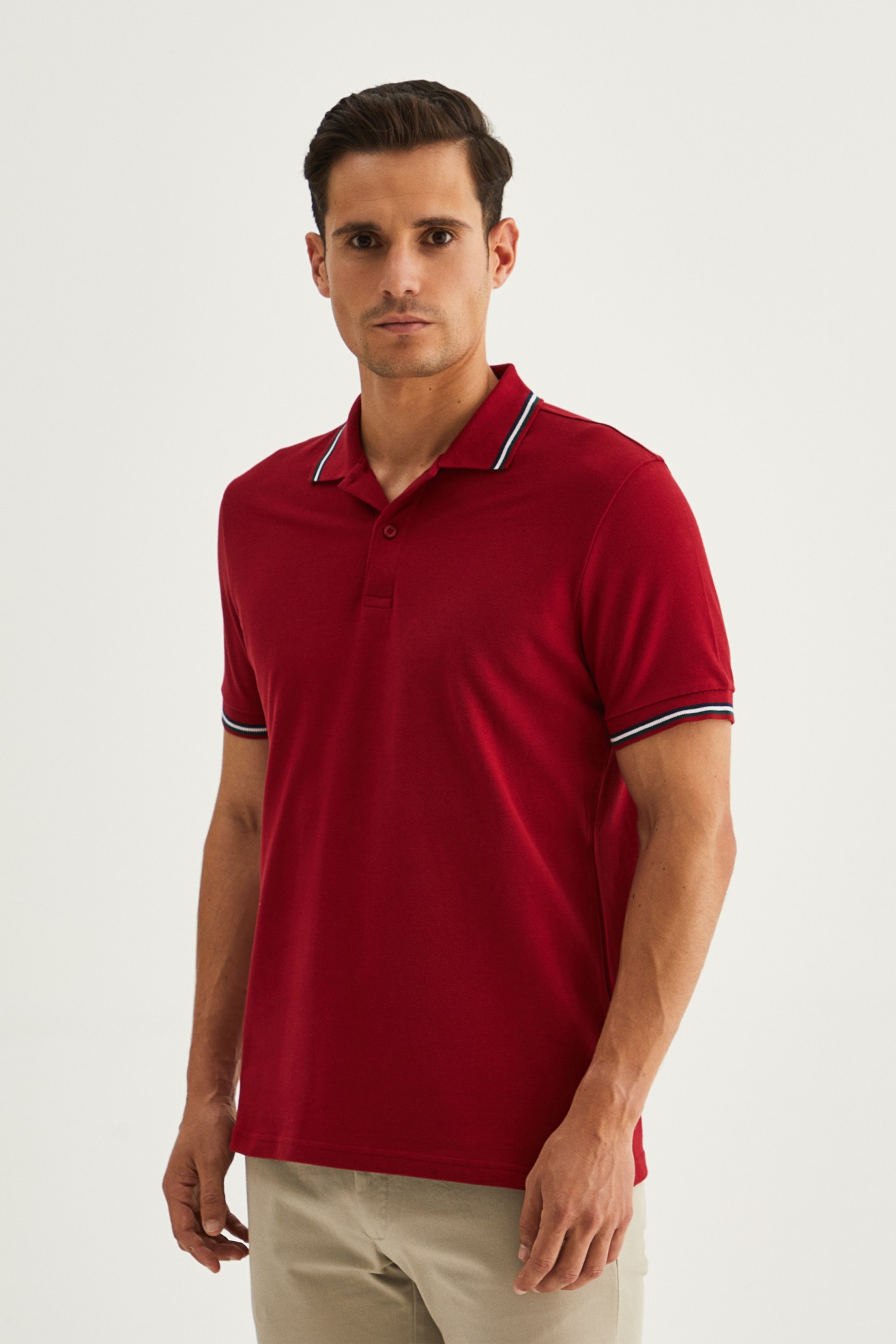 Polo piqué 100% algodão