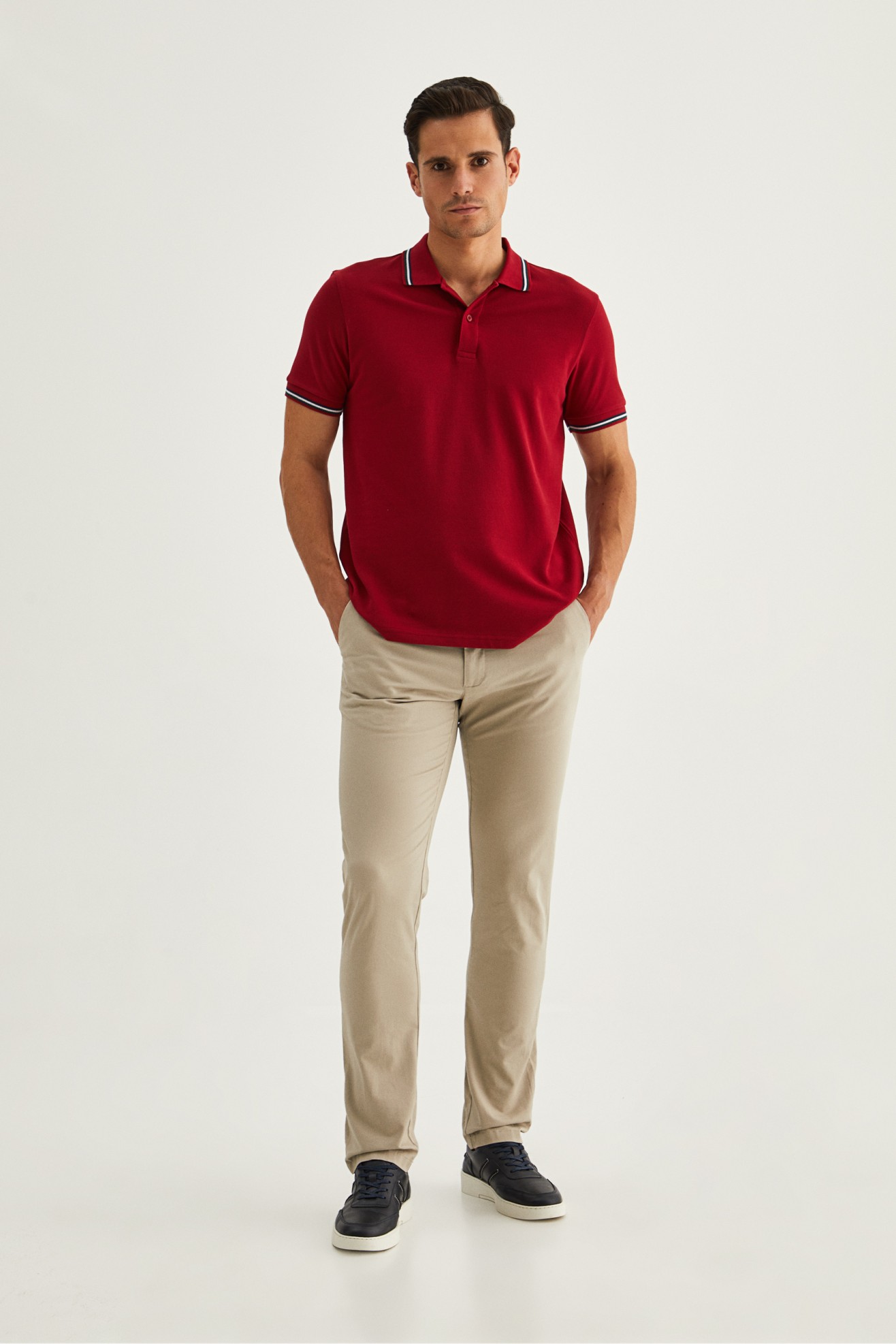 Polo piqué 100% algodão