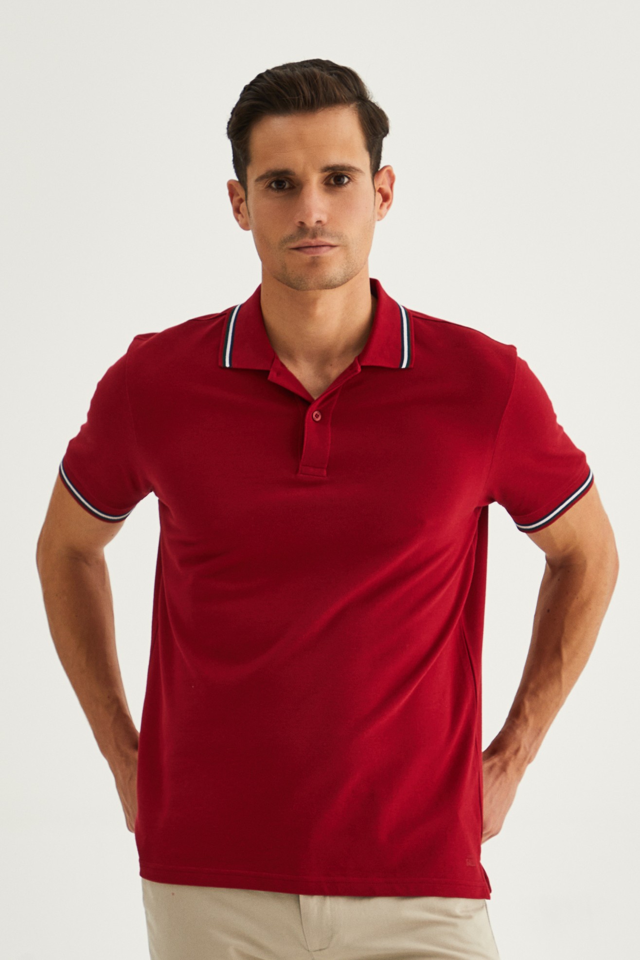 Polo piqué 100% algodão