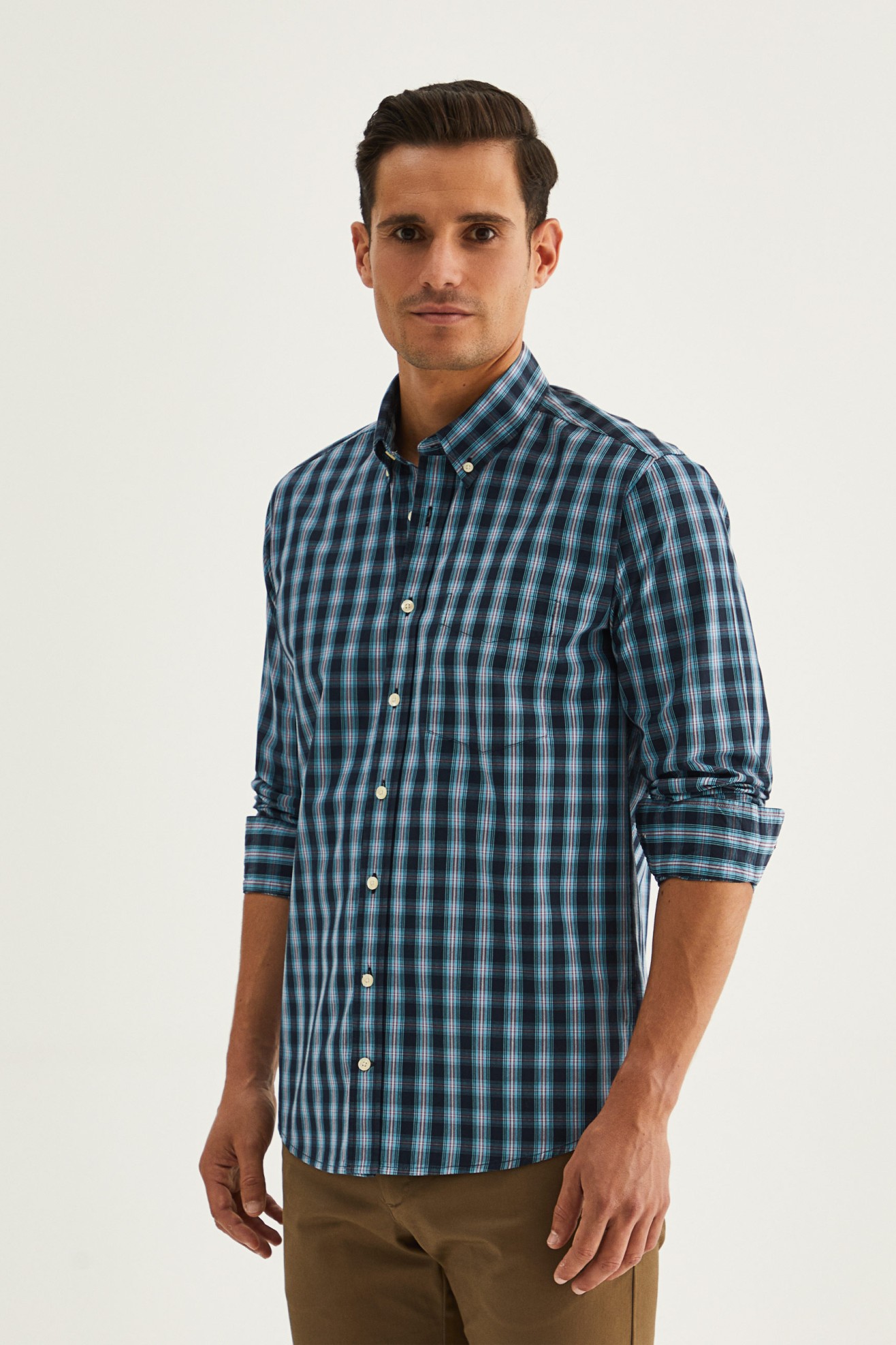 Camisa xadrez slim fit