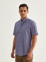 Camisa s riscas regular fit